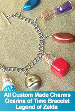Legend of Zelda Charm Bracelet Ocarina of Time Handmade Custom OOAK One of a Kind TorresDesigns Torres Designs