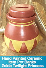 Hand Painted Ceramic Item Pot Banks Legend of Zelda Twilight Princess 