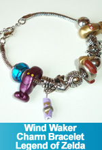 Wind Waker Pandora Style Charm Bracelet Legend of Zelda Handmade Hand Sculpted Custom OOAK One of a Kind TorresDesigns TorresDesigns