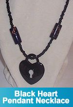 Black Heart Pendant Necklace