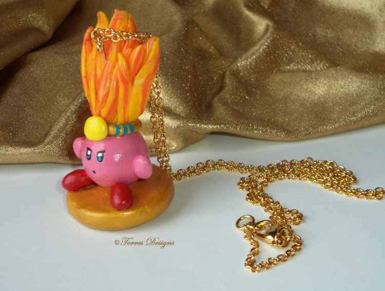 Fire KIRBY Sculpted Pendant Necklace Nintendo – Returns To Dreamland
