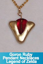 Goron Ruby Pendant Necklace Legend of Zelda Ocarina of Time OOAK One of a Kind Handmade Custom by TorresDesigns Torres Designs