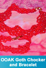 Goth Chocker Necklace & Bracelet