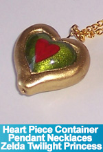 Heart Piece Container Pendant Necklace Legend of Zelda Twilight Princess OOAK One of a Kind Custom TorresDesigns Torres Designs