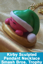 Kirby Sculpted Pendant Necklace - Smash Brothers Troph 