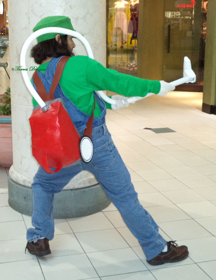 Luigi and Poltergust 3000 OOAK Costume Nintendo Luigi’s Mansion Handmade Custom One of a Kind TorresDesigns Torres Designs