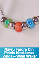 Nayru Farore and Din Pearls Pandora Style Necklace Legend of Zelda Wind Waker OOAK One of a Kind Custom TorresDesigns Torres Designs