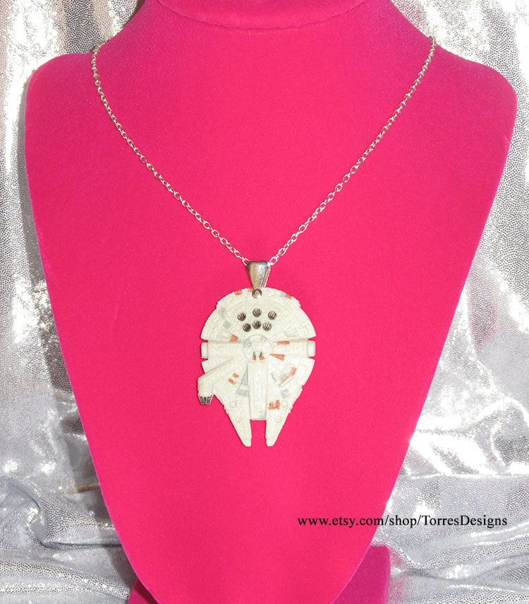 Star Wars Millennium Falcon Pendant Necklace Custom made