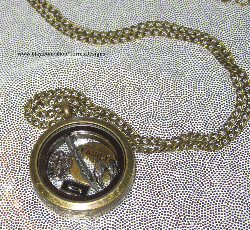Supernatural Story Locket Floating Pendant Necklace 