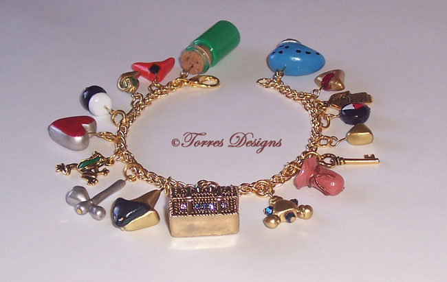 Legend of Zelda – Ocarina of Time Charm Bracelet in Gold Tone #2