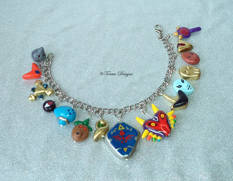 Legend of Zelda Charm Bracelet – All Custom Charms Legend of Zelda – Ocarina of Time and Majora’s Mask
