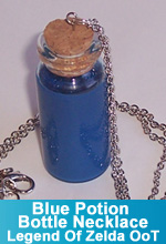 Blue Potion Bottle Pendant Necklace - Legend of Zelda OoT 