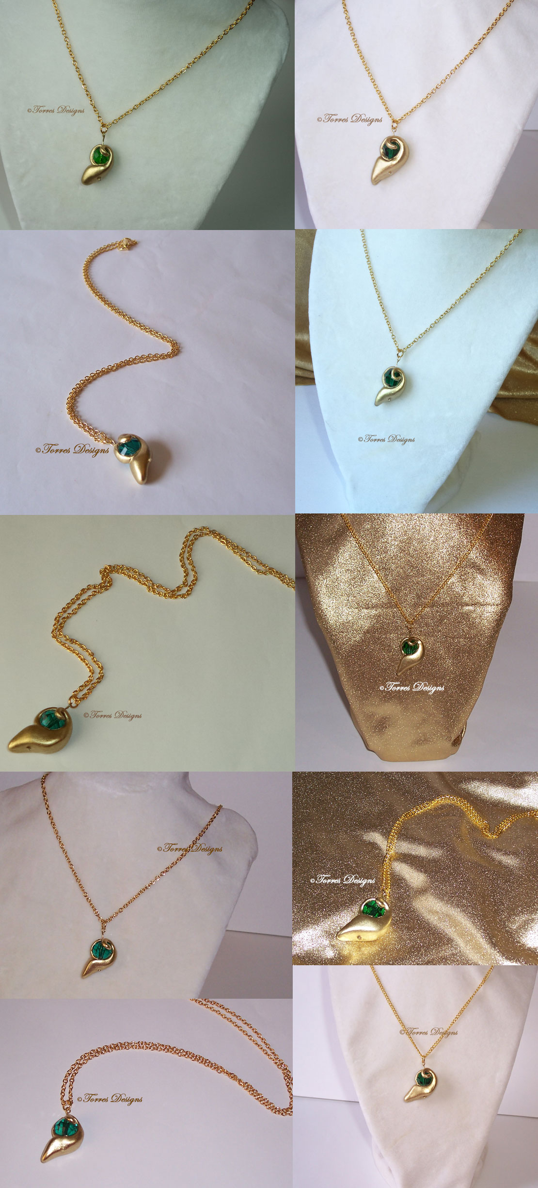 Kokiri Emerald Pendant Diamond Cut Necklaces – Legend of Zelda OoT