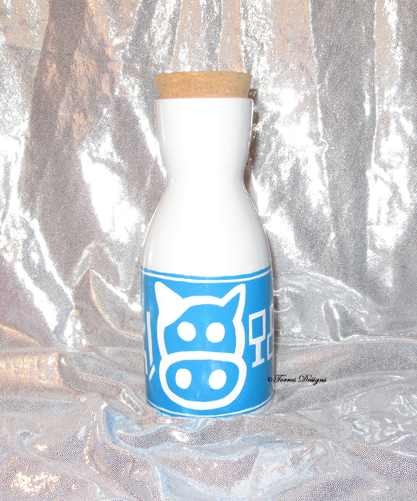 Custom Hand Painted 8 inch Ceramic Bottle Lon Lon Ranch Milk Bottle Legend of Zelda