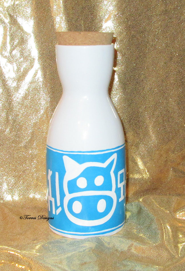 Custom Hand Painted 8 inch Ceramic Bottle Lon Lon Ranch Milk Bottle Legend of Zelda