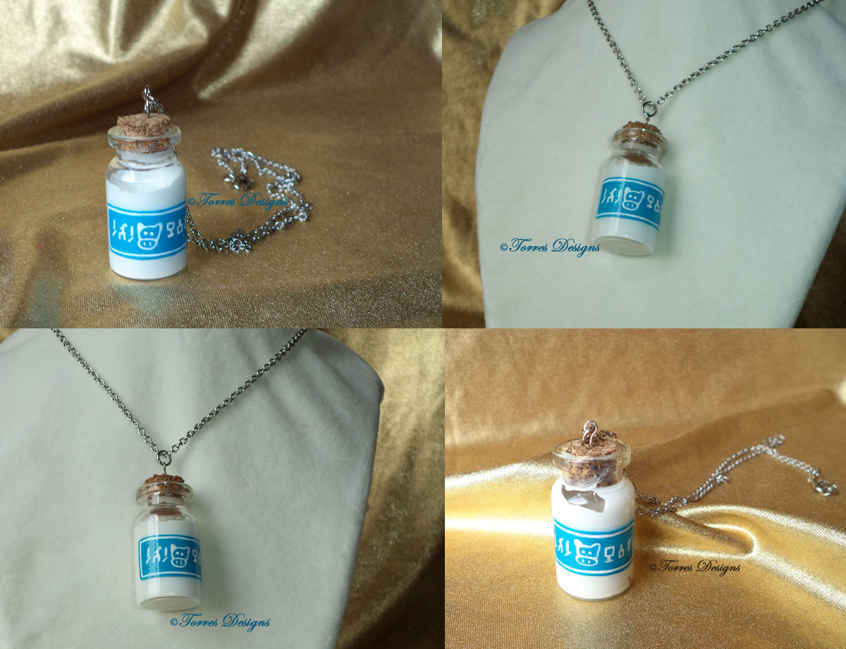 Lon Lon Ranch Glass Milk Bottle Pendant Necklaces Legend of Zelda L