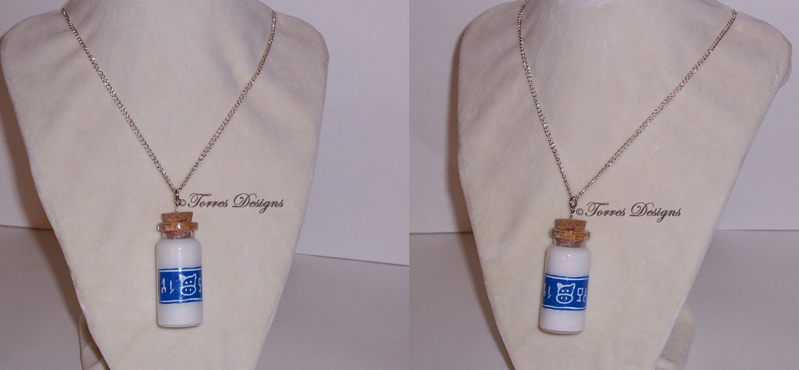 Lon Lon Ranch Glass Milk Bottle Pendant Necklaces Legend of Zelda XL