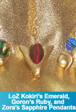 Spiritual Stones Pendants Necklaces: Kokiri’s Emerald, Goron’s Ruby, and Zora Sapphire: Legend of Zelda Ocarina of Time 