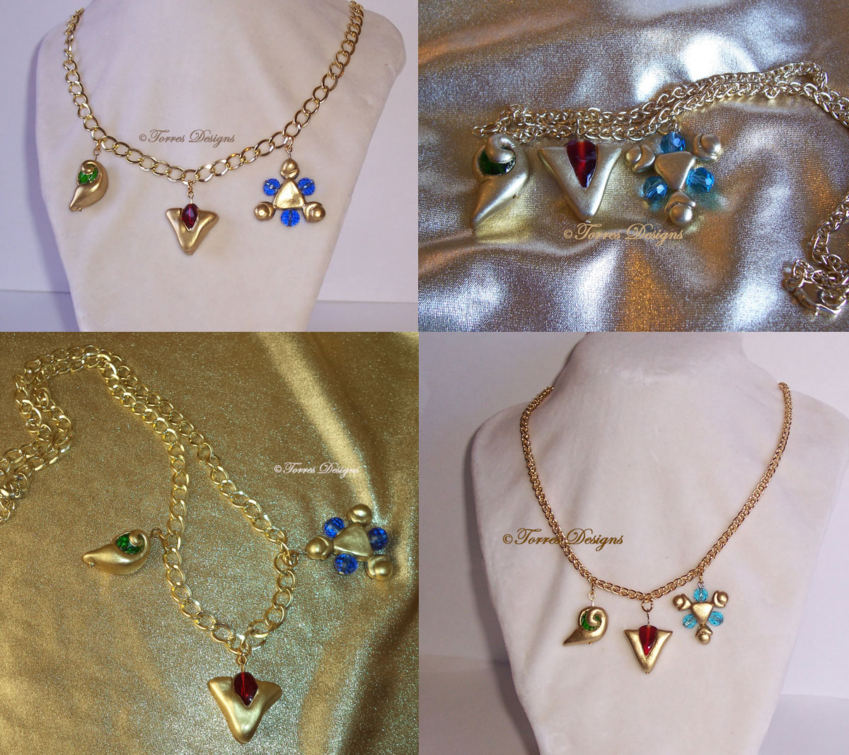 Spiritual Stones Pendants Necklaces: Kokiri’s Emerald, Goron’s Ruby, and Zora Sapphire: Legend of Zelda – Ocarina of Time