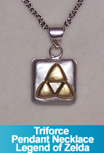 Triforce Pendant Necklace Legend of Zelda Ocarina of Time Handmade Custom OOAK One of a Kind TorresDesigns Torres Designs