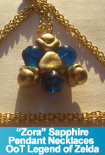 Zora Sapphire Pendant Necklace Legend of Zelda